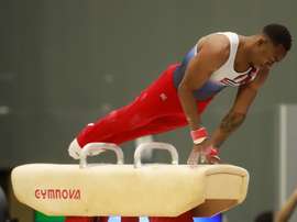 El gimnasta cubano Randy Lerú. EFE/Carlos Durán Araújo/Archivo