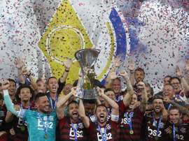 Flamengo levantó el Brasileirao en un Maracaná abarrotado. EFE/Marcelo Sayão