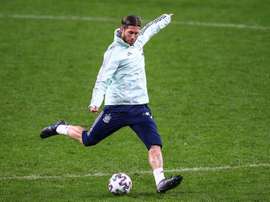 Sergio Ramos, entre os melhores da fase de classificação para a Euro 2020. EFE/Rodrigo Jiménez/Archi