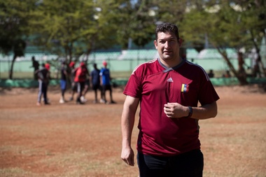 El abridor de equipo estadounidense, Parker Dunshee. EFE/ Francisco Guasco/Archivo