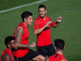 El uruguayo está recuperado y entrenó junto al resto. EFE