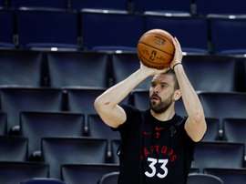 El jugador de los Toronto Raptors Marc Gasol de España. EFE/LARRY W. SMITH/Archivo