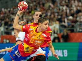 La jugadora de la selección española Alicia Fernandez Fraga durante el partido. EFE/EPA/Hiroshi Yamamura