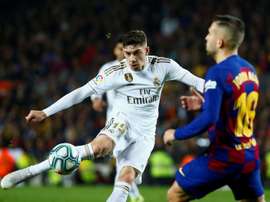 Fede Valverde aumenta a qualidade do Real Madrid. EFE/ Enric Fontcuberta