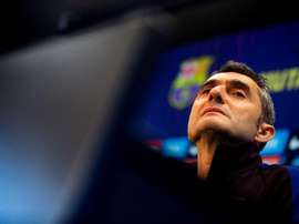 Ernesto Valverde falou sobre as possíveis saídas de Vidal e Aleñá. EFE/Enric Fontcuberta