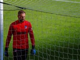 Oblak está perto de uma marca incrível com o Atlético. EFE/Emilio Naranjo