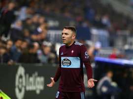 Iago Aspas dio la bienvenida a Murillo. EFE