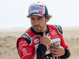 El piloto español Fernando Alonso (Toyota Gazoo Racing) durante el Rally Dakar 2020. EFE/EPA/Andre Pain