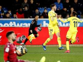 El sueño de marcar en el primer balón que toca. EFE/Adrián Ruiz Hierro