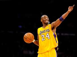 Los Angeles Lakers Kobe Bryant shouts directions against the Houston Rockets in the second half of play in their NBA basketball game in Los Angeles, California, USA, 03 January 2012. EFE/EPA/PAUL BUCK