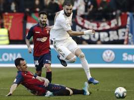 Real Madrid were insulted by the El Sadar crowd last Sunday. EFE