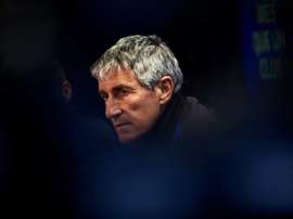 Quique Setién pourrait manquer le 'Clásico' pour sanction. EFE