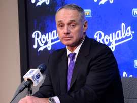 El comisionado de la Liga Mayor de Béisbol Rob Manfred. EFE/LARRY W. SMITH/Archivo