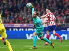 Oblak está gripado e não estará na partida contra o Espanyol. EFE/Rodrigo Jiménez