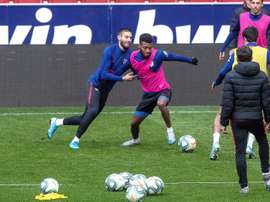 Simeone probó con Carrasco en su once inicial este jueves. EFE