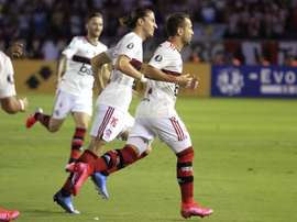 El vértigo de Flamengo se impone en Barranquilla. EFE/Jorge Payares