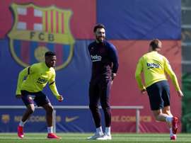 Le FC Barcelone poursuit sa préparation avant la reprise, en juin. EFE
