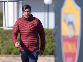 Roma, de Paulo Fonseca, ocupava a quinta colocação na Serie A quando foi interrompida. EFE/ Luciano
