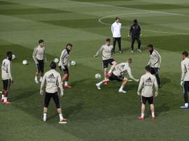 Real Madrid volta aos treinos sem Sergio Ramos e Hazard. EFE/JAVIER LIZÓN