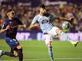 Araujo vio justo el empate entre Levante y Celta. EFE/Biel Aliño