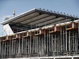 Las obras de El Sadar, paralizadas. EFE