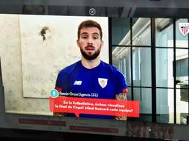 El jugador del Athletic ofreció una rueda de prensa virtual. EFE