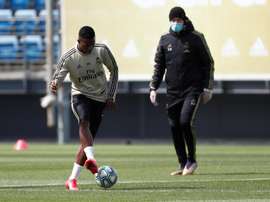 Reinier et Miguel pour remplacer les absents Nacho, Valverde et Isco. EFE/LaLiga