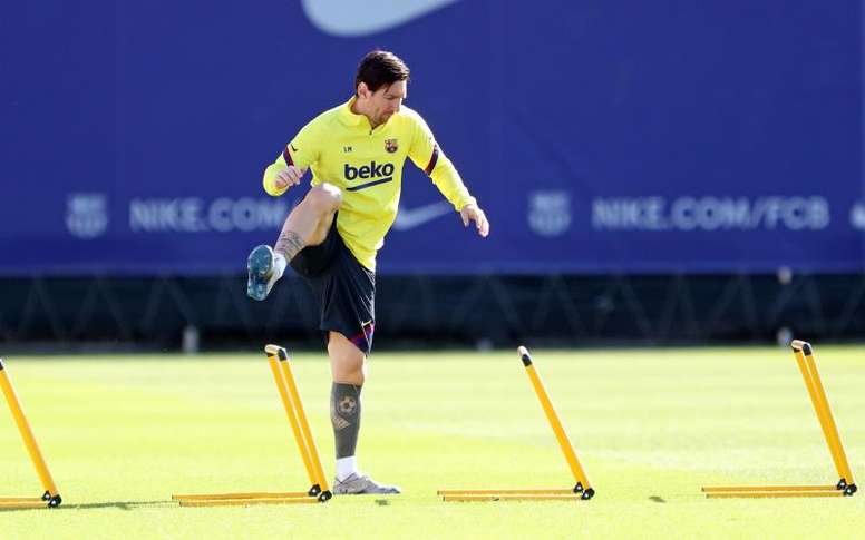 Messi trained on his day off. EFE