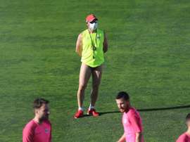El Rayo volvió a entrenar en la Ciudad Deportiva. EFE