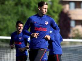 Marcos Llorente se souvient du match d'Anfield. EFE