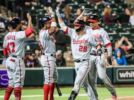 Vista de los jugadores de los Nacionales de Washington. EFE/Tannen Maury/Archivo