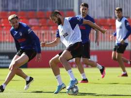 El Atleti volvió a los entrenamientos este viernes. EFE