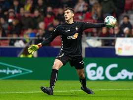 Sergio Herrera, baja en la sesión de Osasuna. EFE