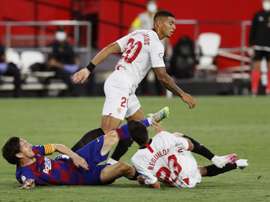 Reguilón, con sabor agridulce tras el 0-0 ante el Barça. EFE