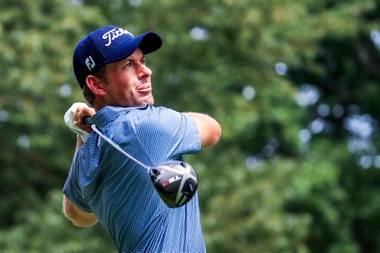 El golfista estadounidense Webb Simpson. EFE/EPA/TANNEN MAURY/Archivo