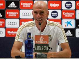 Zinedine Zidane spoke to the press ahead of the Getafe clash. EFE