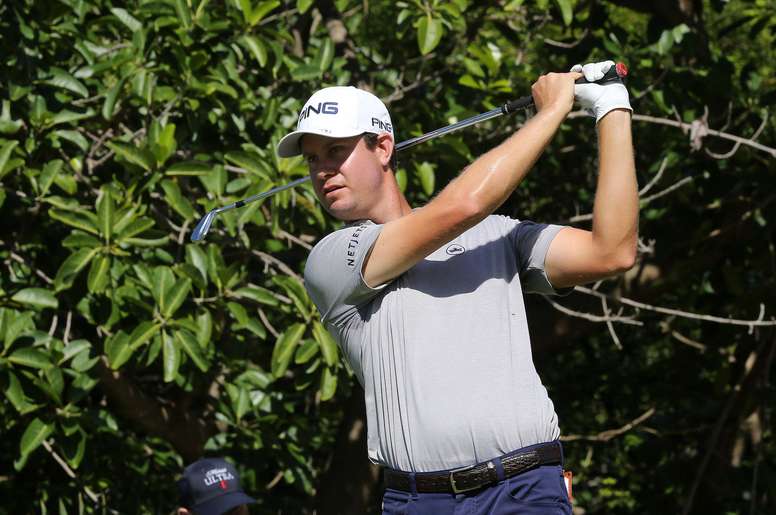 En la imagen un registro del golfista estadounidense Harris English, en Playa del Carmen, en el estado mexicano de Quintana Roo. EFE/Alonso Cupul/Archivo