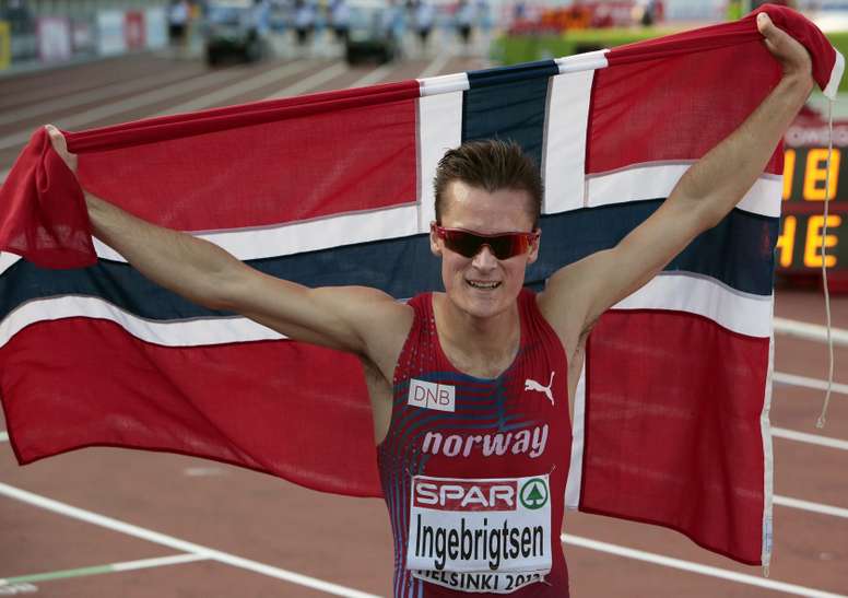 El noruego Henrik Ingebrigtsen firma la mejor marca mundial del año en 5.000. EFE/EPA/PEKKA SIPOLA/Archivo
