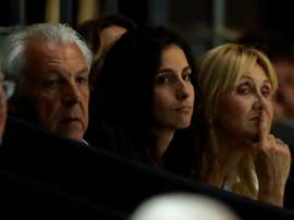 Los padres de Rafa Nadal, y su mujer Mery Perelló (c). EFE/Kiko Huesca./Archivo