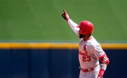 Marcell Ozuna de los Cardenales de San Luis. EFE/Miguel Sierra/Archivo