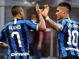 Gran partido del chileno con el Inter. EFE