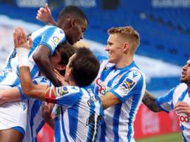 Première victoire de la Real Sociedad depuis la reprise. EFE