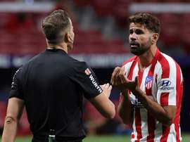 Diego Costa não entrará em campo devido ao acúmulo de cartões amarelos. EFE/JuanJo Martín.