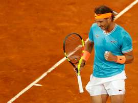 El tenista español Rafael Nadal durante la semifinal del Mutua Madrid Open de Tenis el año pasado. EFE/JAVIER LIZÓN/Archivo