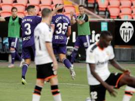El Valladolid no pudo superar al Valencia en Liga. EFE