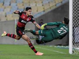 Pedro marcou o primeiro gol do Flamengo contra o Fluminense. EFE/Antonio Lacerda/Arquivo