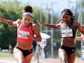 Jodie Williams (i) y Bianca Williams (d) en una competición. EFE/EPA/SALVATORE DI NOLFI/Archivo