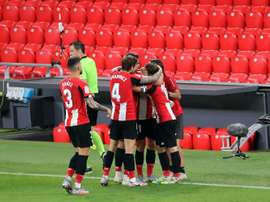 El Athletic tuvo sesión de recuperación. EFE