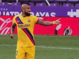 El gol de Vidal dio el triunfo al Barcelona. EFE