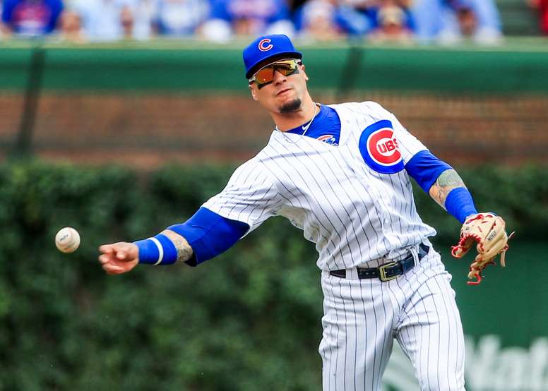 En la imagen, el parador en corto puertorriqueño Javier Báez de los Cachorros de Chicago. EFE/Tannen Maury/Archivo
